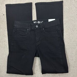 Outlet WHBM Black Mid-Rise Essential Slimmer® Skinny Flare Jeans- NWT- 2 SHORT